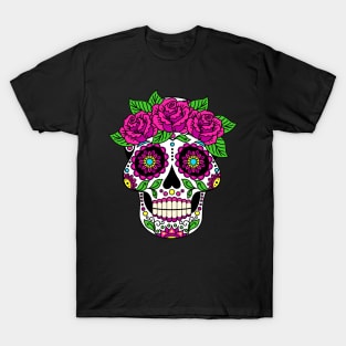 Flower Skull Floral Skeleton T-Shirt